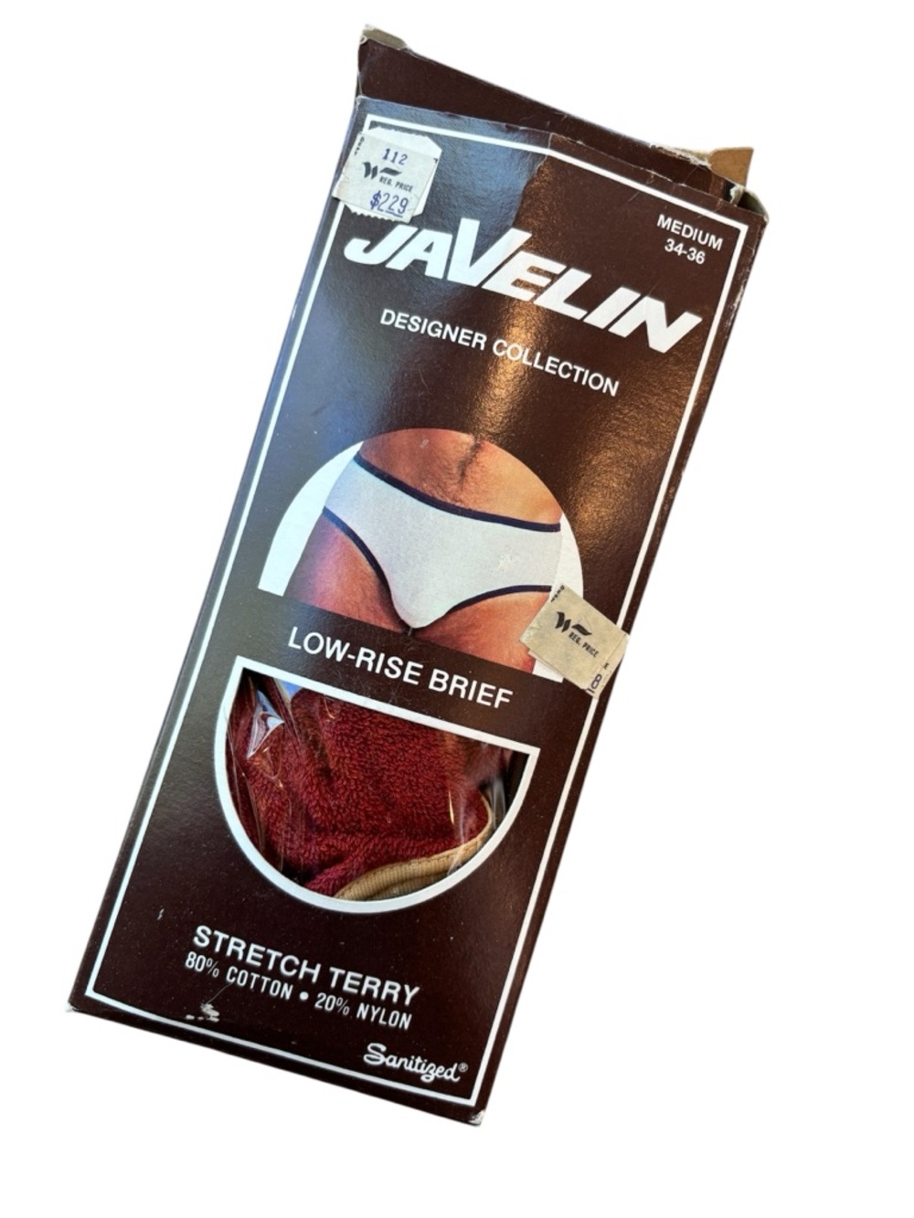 Vtg Javelin Men’s Terry Briefs Brown NIP Size Medium